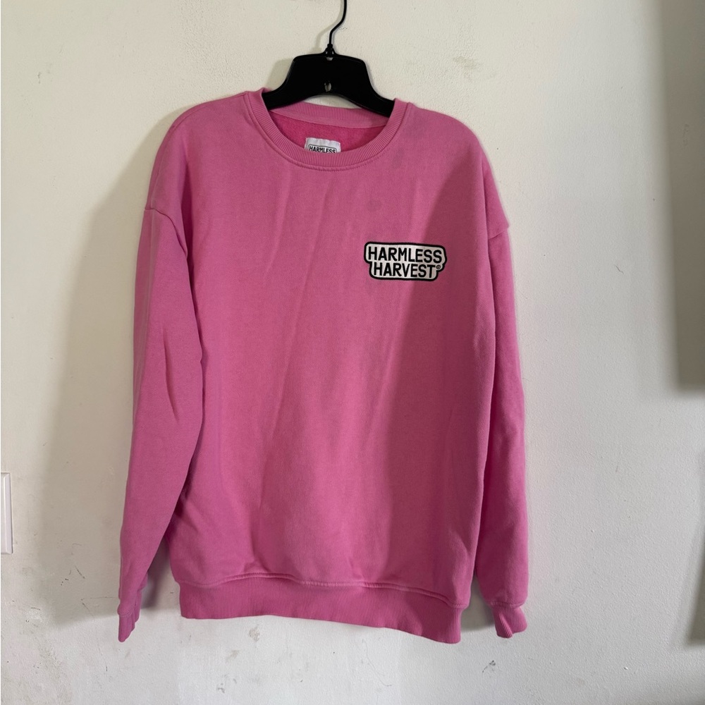 Harmless Harvest Pink Soft Crewneck Sweatshirt, Size Medium